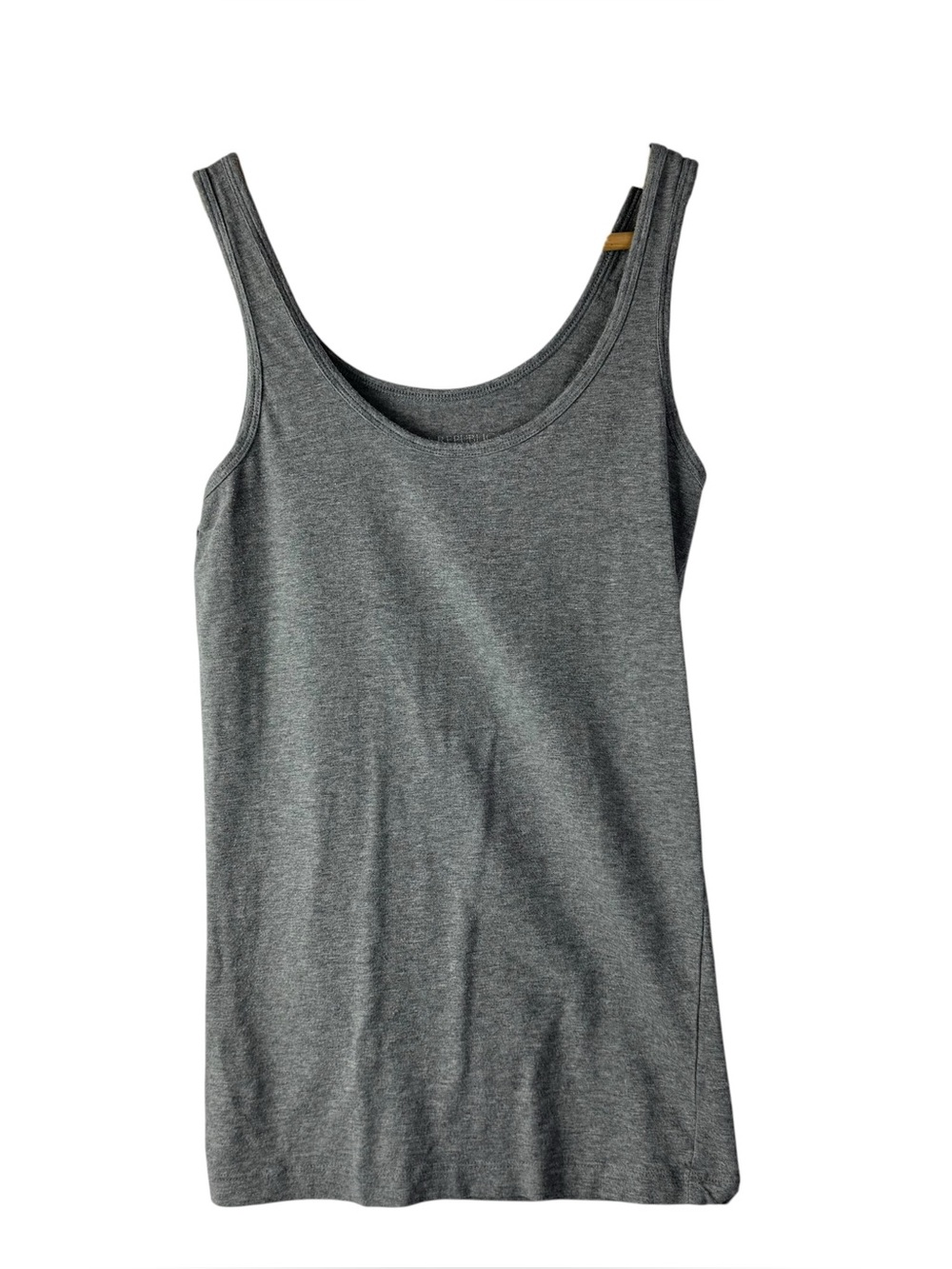 Banana Republic Light Gray Scoop Neck Basic Fitted Tank Top XS